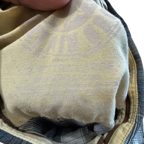 KUHL Mountain Grown Button Up Camp Shirt Short Sleeve Plaid Men's Size 2XL Brown - Picture 8 of 12